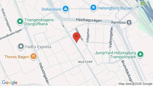 Lägenheter att hyra i Helsingborg - kort over placeringen