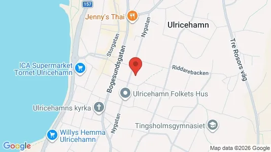 Lägenheter till salu i Ulricehamn - kort over placeringen