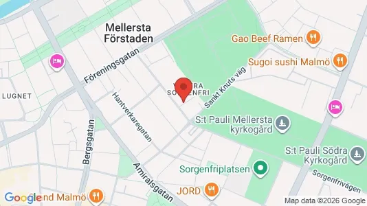 Lägenheter till salu i Malmö Centrum - kort over placeringen