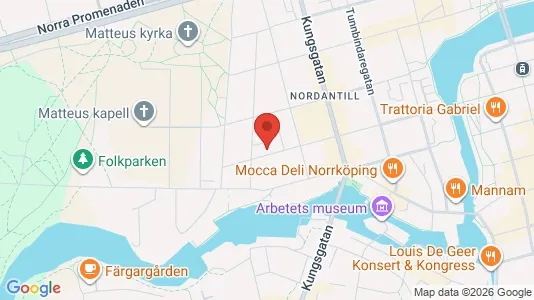 Lägenheter till salu i Norrköping - kort over placeringen