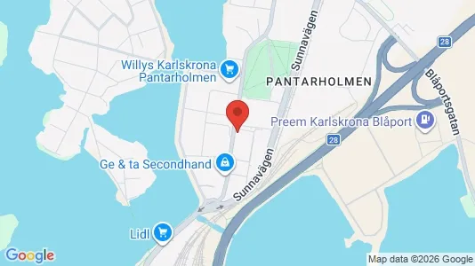 Lägenheter till salu i Karlskrona - kort over placeringen