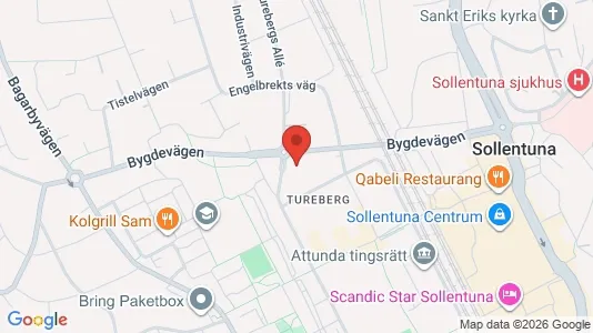 Lägenheter att hyra i Sollentuna - kort over placeringen