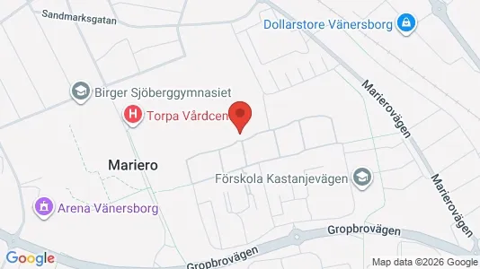 Lägenheter till salu i Vänersborg - kort over placeringen