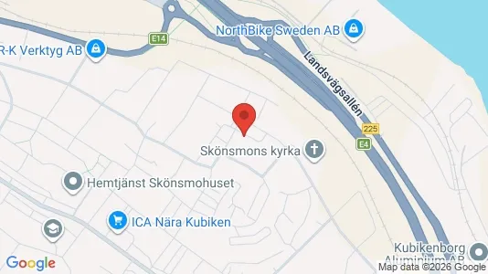 Lägenheter till salu i Sundsvall - kort over placeringen
