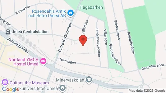 Lägenheter att hyra i Umeå - kort over placeringen