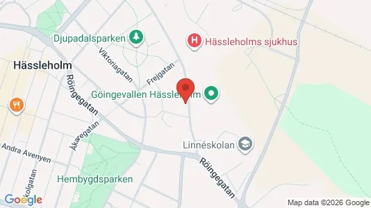 Bostadsrätter till salu i Hässleholm - kort over placeringen