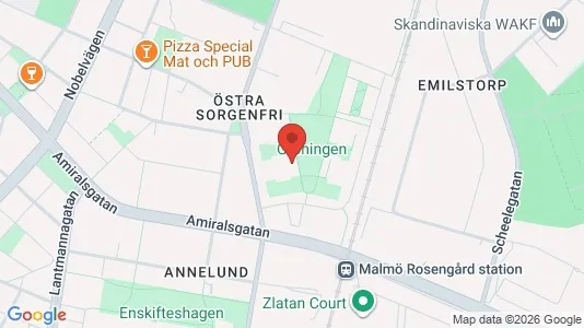 Bostadsrätter till salu i Malmö Centrum - kort over placeringen