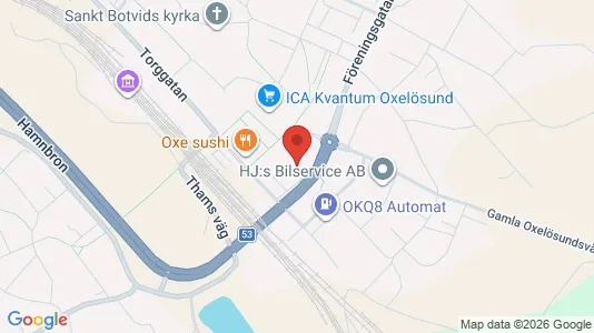 Lägenheter till salu i Oxelösund - kort over placeringen