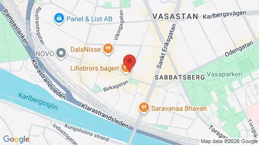 Lägenheter till salu i Vasastan - kort over placeringen