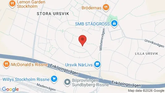 Lägenheter till salu i Sundbyberg - kort over placeringen