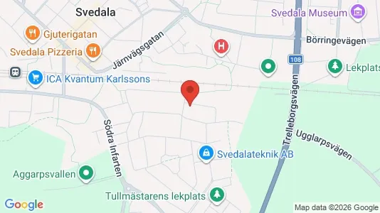 Lägenheter till salu i Svedala - kort over placeringen
