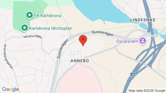 Lägenheter till salu i Karlskrona - kort over placeringen