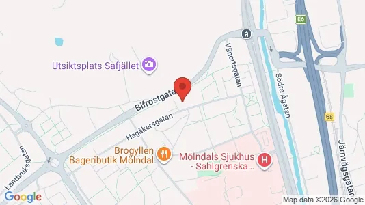 Bostadsrätter till salu i Mölndal - kort over placeringen