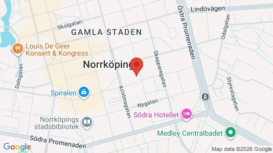 Lägenheter att hyra i Norrköping - kort over placeringen