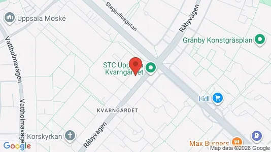 Lägenheter till salu i Uppsala - kort over placeringen