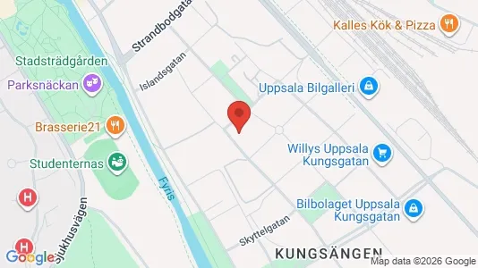 Lägenheter till salu i Uppsala - kort over placeringen
