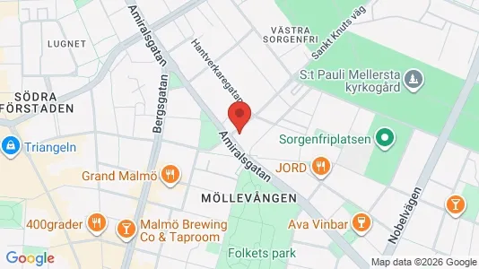 Lägenheter till salu i Malmö Centrum - kort over placeringen