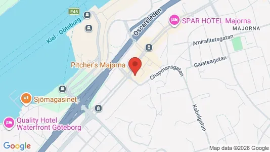 Bostadsrätter till salu i Majorna-Linné - kort over placeringen