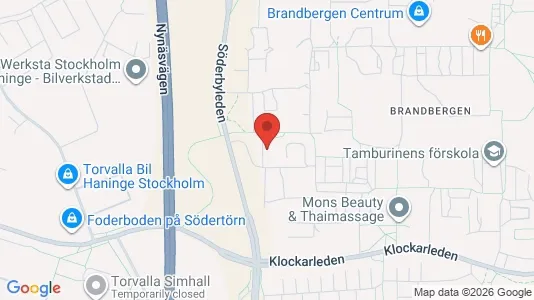 Bostadsrätter till salu i Haninge - kort over placeringen