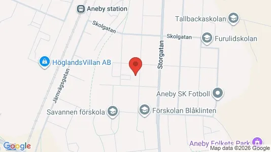 Bostadsrätter till salu i Aneby - kort over placeringen