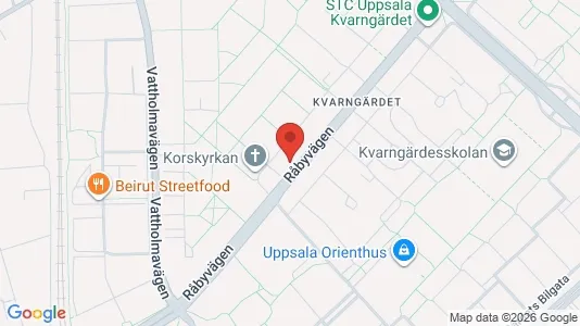 Lägenheter att hyra i Uppsala - kort over placeringen