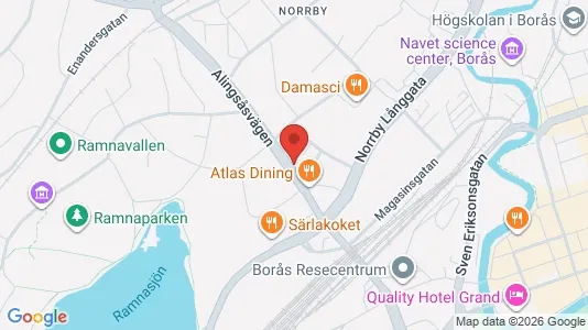 Lägenheter till salu i Borås - kort over placeringen