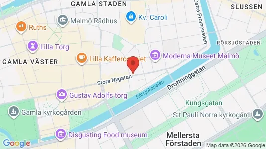 Lägenheter till salu i Malmö Centrum - kort over placeringen