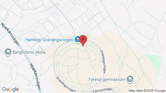 Lägenheter att hyra i Tyresö - kort over placeringen