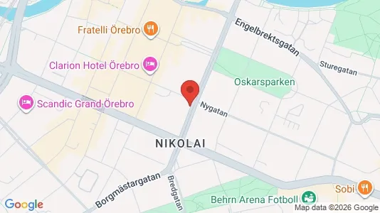 Lägenheter att hyra i Örebro - kort over placeringen