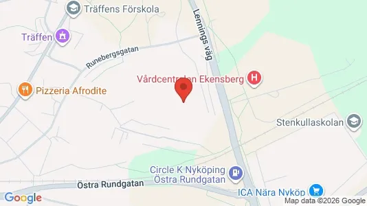 Lägenheter att hyra i Nyköping - kort over placeringen