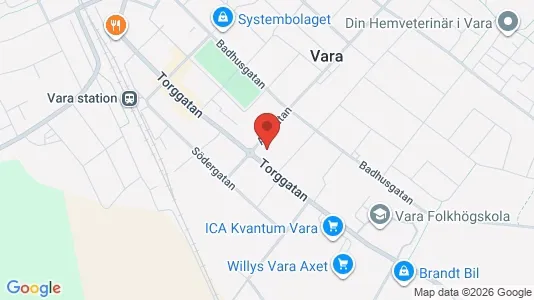Lägenheter att hyra i Vara - kort over placeringen
