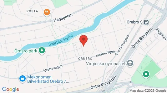 Lägenheter att hyra i Örebro - kort over placeringen