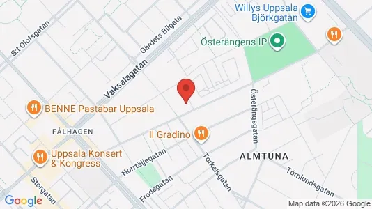 Lägenheter till salu i Uppsala - kort over placeringen