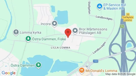 Lägenheter till salu i Lomma - kort over placeringen
