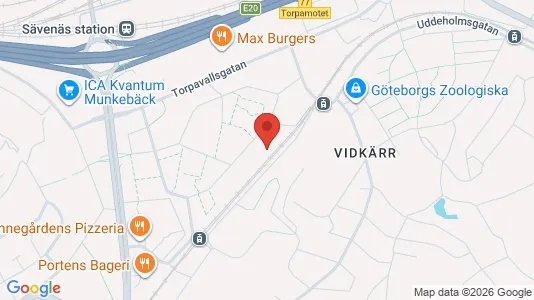 Bostadsrätter till salu i Örgryte-Härlanda - kort over placeringen