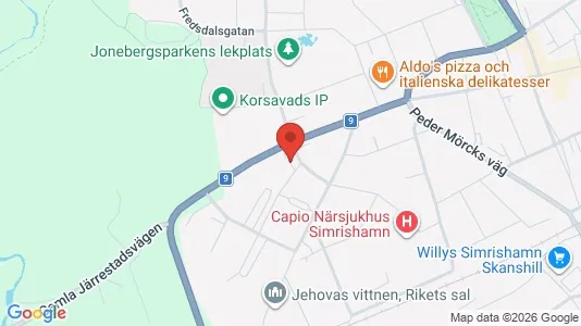 Bostadsrätter till salu i Simrishamn - kort over placeringen