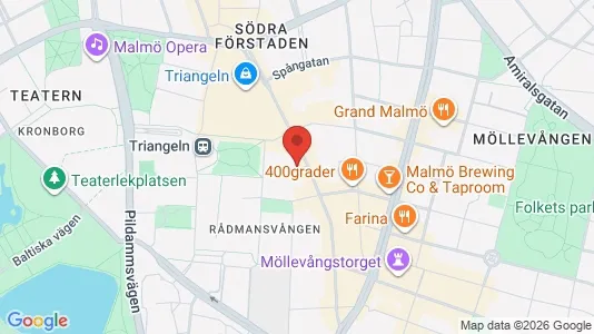 Lägenheter till salu i Malmö Centrum - kort over placeringen