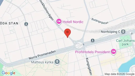 Lägenheter till salu i Norrköping - kort over placeringen
