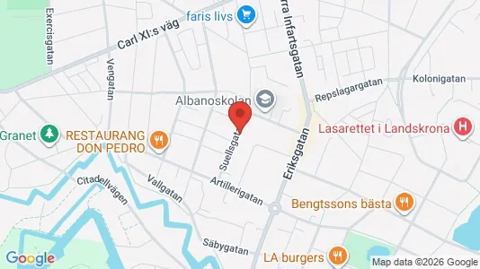 Lägenheter att hyra i Landskrona - kort over placeringen