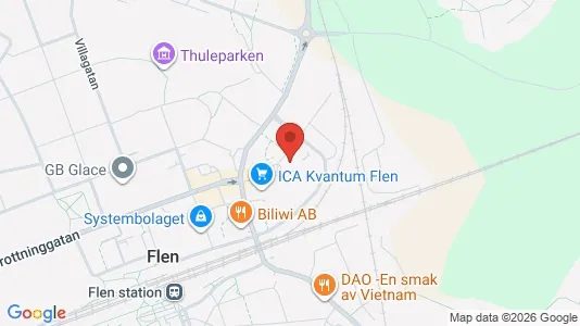 Lägenheter att hyra i Flen - kort over placeringen