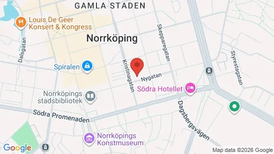 Lägenheter att hyra i Norrköping - kort over placeringen