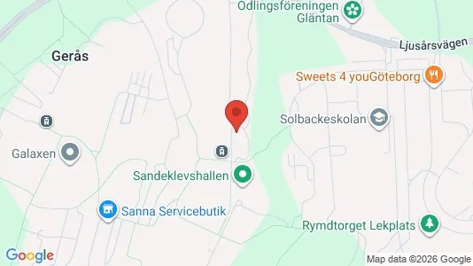 Bostadsrätter till salu i Göteborg Östra - kort over placeringen