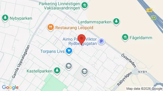 Bostadsrätter till salu i Uppsala - kort over placeringen