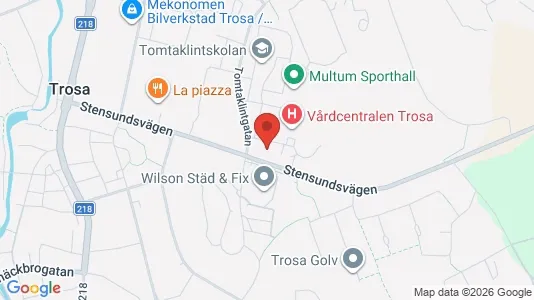 Lägenheter till salu i Trosa - kort over placeringen