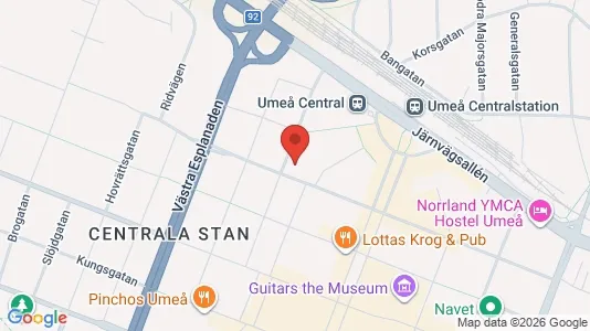 Lägenheter till salu i Umeå - kort over placeringen