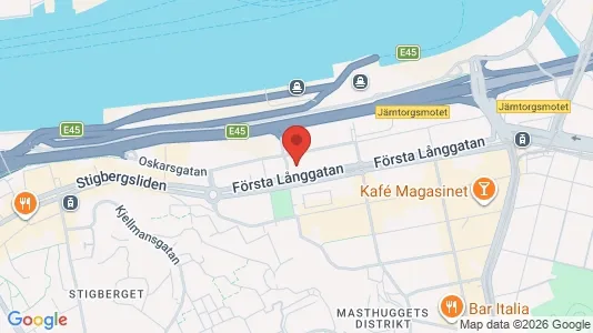 Lägenheter till salu i Göteborg Centrum - kort over placeringen