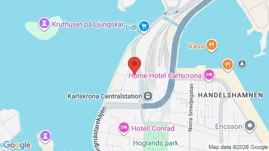 Lägenheter till salu i Karlskrona - kort over placeringen