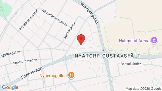 Lägenheter till salu i Halmstad - kort over placeringen