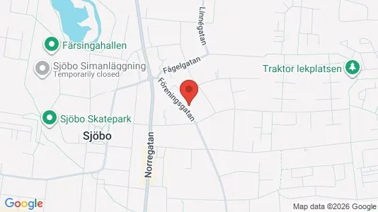 Bostadsrätter till salu i Sjöbo - kort over placeringen
