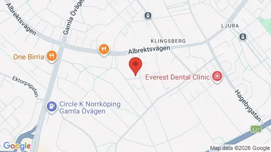 Lägenheter att hyra i Norrköping - kort over placeringen